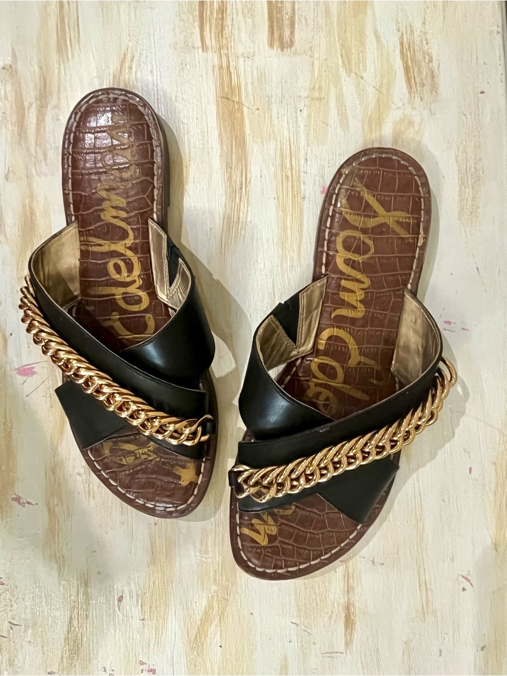Sam Edelman Gabrie chain crisscross sandal